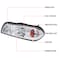 Spec-D Tuning 87-93 Ford Mustang 1 Piece Crystal Housing Headlight Chrome 2LCLH-MST87-RS - alternate 5